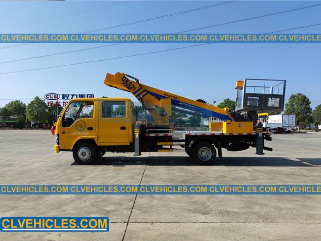21m Lsuzu Telescopic Boom Bucket Truck Aerial Work Manlift Truck