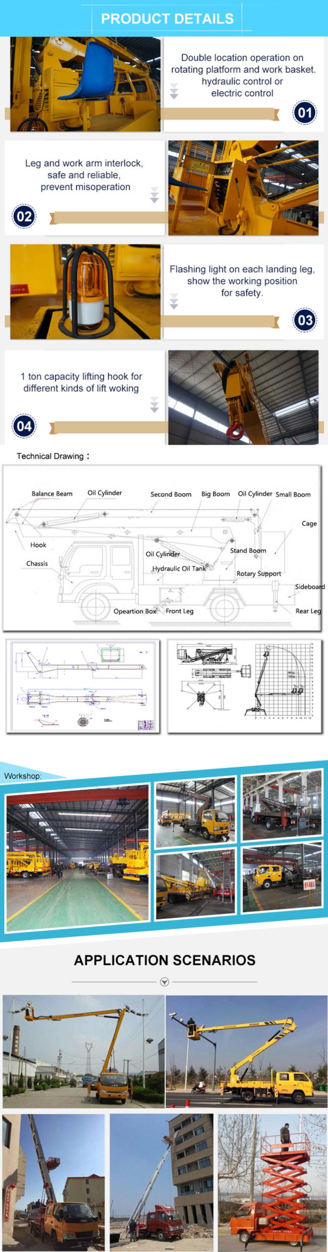 Telescopic Boom Aerial Platform Lift Truck Aerial Work Vehicle