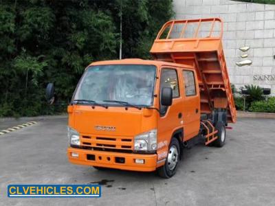 China Crew Cab ISUZU Dump Truck Steel Spring Suspension Commercial for sale