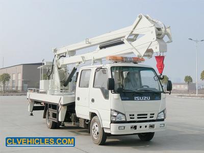 China ISUZU 600P Caminhão de elevação montado Euro5 12m 14m braço dobrável à venda