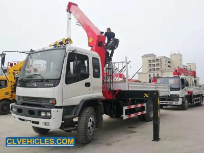 China ISUZU FTR 205hp 180 Kw Truck With Crane Arm 4X2 8t For Nigeria for sale