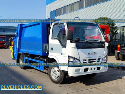 China ISUZU 600P 130hp 5ton Automatic Garbage Compactor Truck for sale