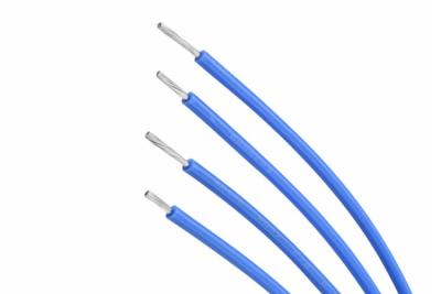 China Fio estanhado azul Calibre de diâmetro de fios 600v do cobre 22, fio flexível UL3529 150℃ do silicone à venda