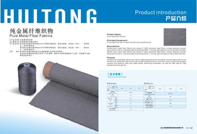 China La porosidad del 85% sinterizó la fibra de acero inoxidable sentía el grueso de 0.74m m en venta