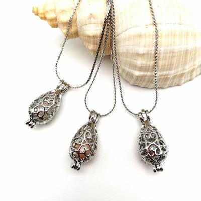 China Fashion DIY Drop Cage Pendant Pearl Necklace Oyster Gift Charms for sale