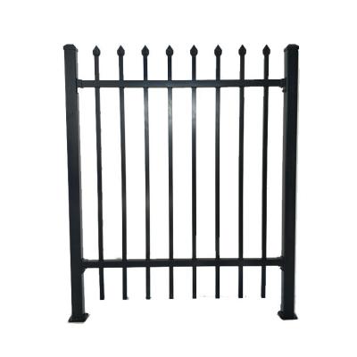 China Steel Metal Picket Ornamental Wrought Iron Garden Fence 1.23m Height for sale