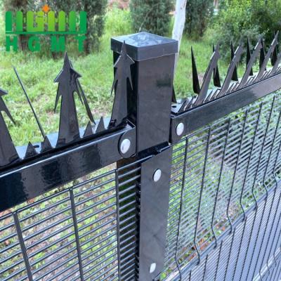 China 4.0mm PVC Coated Anti Climb 358 Security Fencing Black for sale