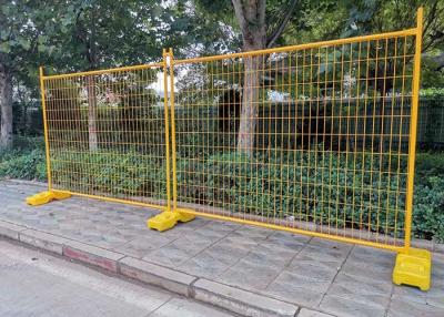 中国 黄色い2.1m引き込み式の一時的な塀100x200mmの網の穴 販売のため