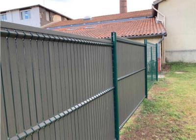 China 50x200mm H2.43m Privacy Steel Fence Galvanized PVC Coated for sale
