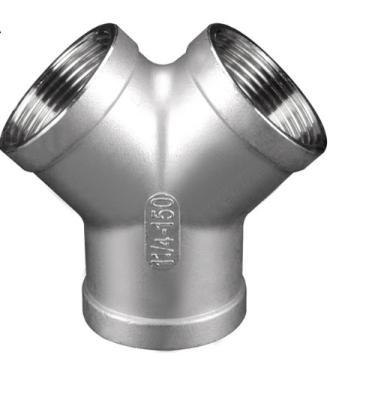 China 316 Stainless Steel Pipe Tee Fittings 150 LB SS 304 Tee DIN Standard for sale