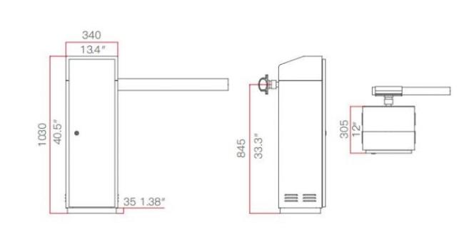 Straight Fence Arm Car Barrier Gate / Parking Lot Lift Gate AC220V / AC110V 1