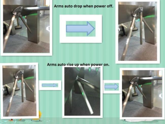 Access Control Pedestrian Security Gate Tripod Fingerprint Turnstile For Factory Entrance 0