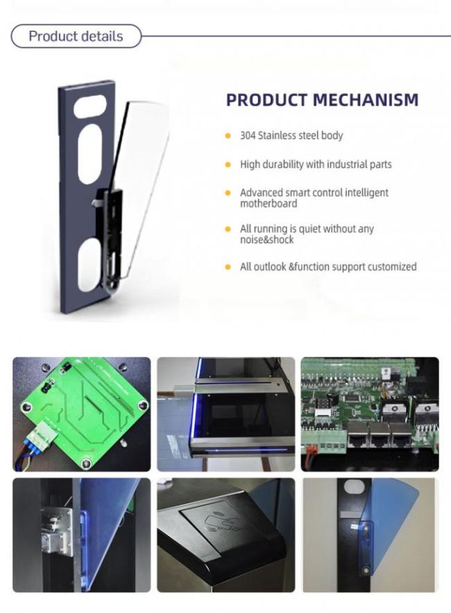 Intelligent Access Control Flap Barrier System / Pedestrian Barrier Gate 0