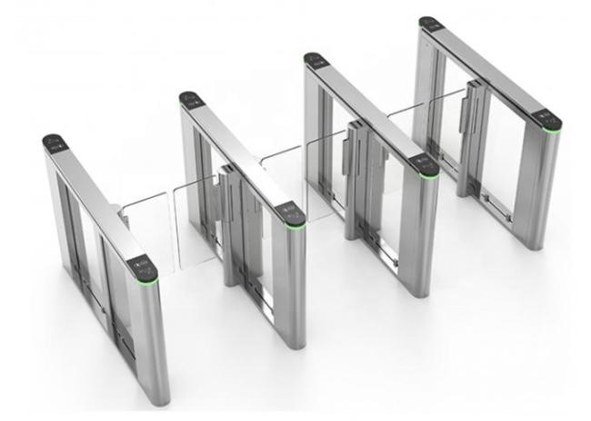 SS304 Acrylic 900mm Width Pedestrian Turnstile Gate Face Recognition BLDC 0