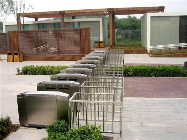 Pedestrian Barcode Scanner Flap Turnstile Waist High Turnstile For Disable People 0