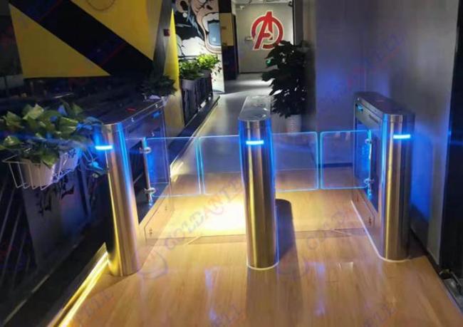 Gym Security Swing Gate Turnstile Waist High RFID Access Control 0