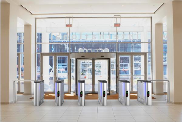 304Stainless Steel Automatic Door Flap Barrier Gate With Recognition Entrance Control Card Contact 3