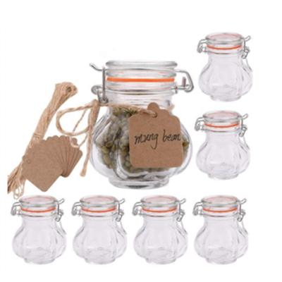 China Linlang shanghai customized clip spice pumpkin Jars With Leak Proof Rubber Gasket with airtight hinged lid zu verkaufen