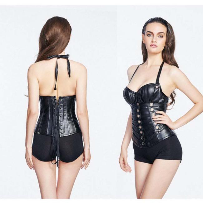 Custom Bustier And Corset Black Model picture
