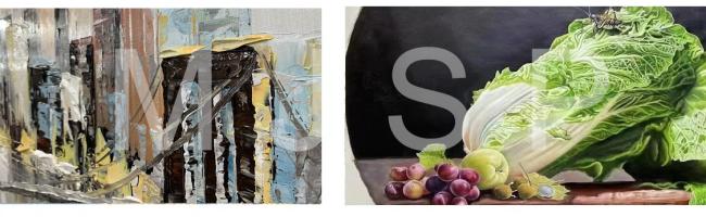 Canvas painting surface texture