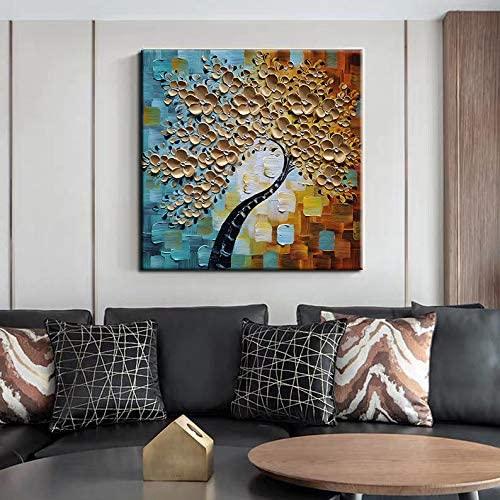 Hand painted canvas artwork close-up