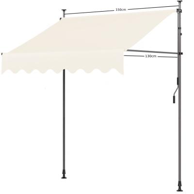 China Clamp Awning, Patio Canopy Awning, Sun Protection, Beige Height From 200-300cm for sale