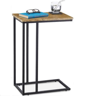 China C Shaped Side End Table with Stable Metal Frame, Sofa Couch Table for Coffee Snack Laptop for sale