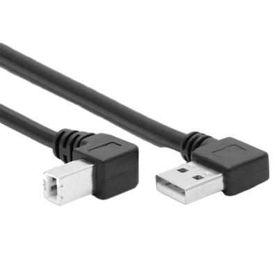 China 1 Meter USB Printer Data Cable With 90 Degree L Type Dual Right Angle Left Angle for sale