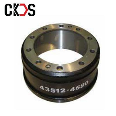 China Hino Truck Spare Parts Diesel Brake Drum Popular Hino Truck Brake System Parts 43512-4690 for sale