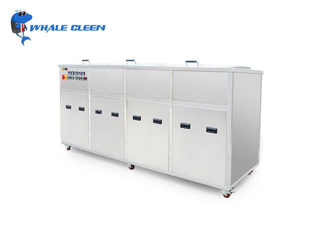 Four tanks ultrasonic cleaning machine detailed view