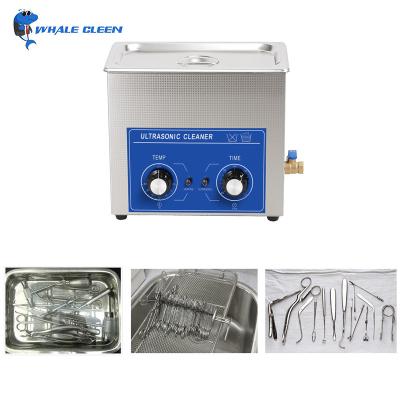 China 6.5L Medical Ultrasonic Cleaner Mechanical Control Ultrasonic Surgical Instrument Cleaner for sale