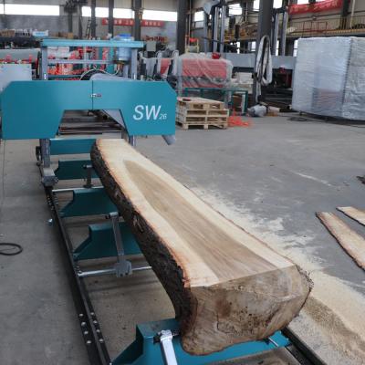 China SW26E 7.5kw Electromotor Ultra Horizontal Band Sawmill Diameter 660mm for sale
