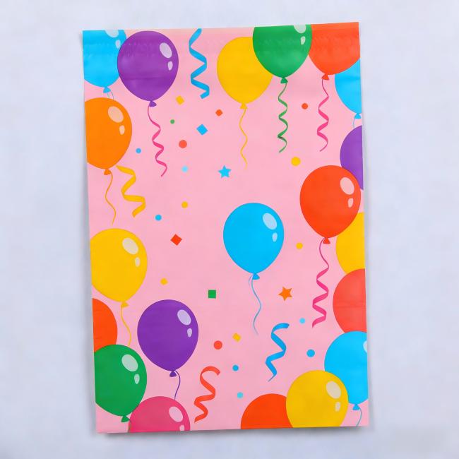 Poly mailer packaging bag with self-adhesive seal and custom printing capabilities