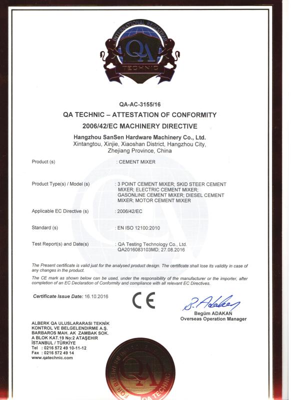 EN ISO 12100:2010 - Hangzhou Sansen Hardware Machinery Co.,Ltd.