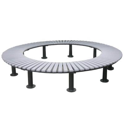 China OEM Garden Tree Bench , Metal Bench Around Tree With Recycled Plastic Material for sale