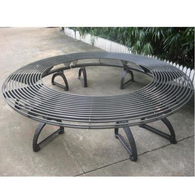 China Metal Cast Iron Round Tree Benches Backless For Garden Street Campus for sale