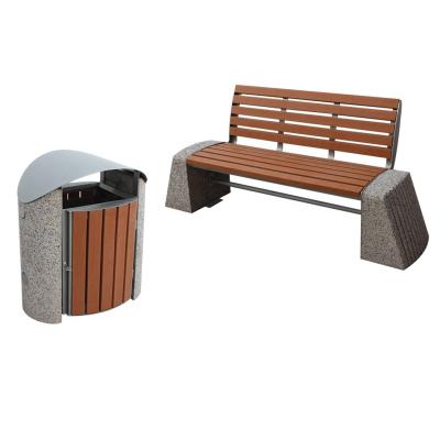 China Free Standing Recycled Plastic Benches Outdoor For Public Park for sale