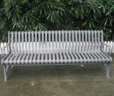 China Polyester Powder Coated Wrought Iron Garden Bench Seat For School Campus for sale