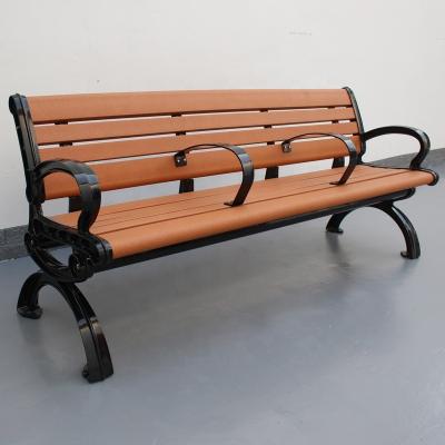 China Leisure Plastic Wood Bench , Recycled Garden Bench With Two Dividers for sale
