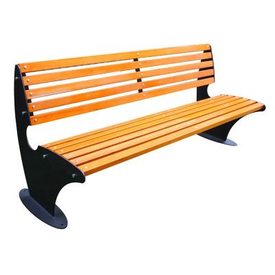 China Outdoor Metal Frame Wooden Garden Bench With Sandblasting Zinc Spraying for sale