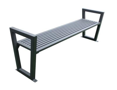 China Waterproof Metal Park Benches , Anti Rust Mild Steel Bench With Armrests for sale