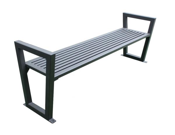 Quality Waterproof Metal Park Benches , Anti Rust Mild Steel Bench With Armrests for sale