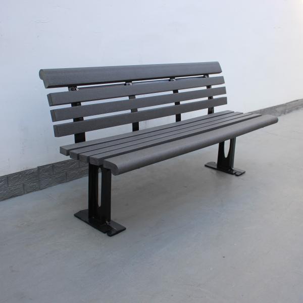 Quality Street Patio Outdoor Recycled Plastic Benches With Sandblasting Powder Coating for sale