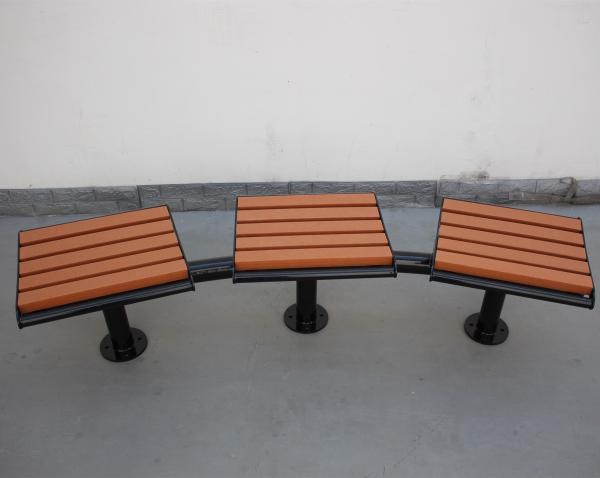 Quality Waterproof Outdoor Recycled Plastic Benches Furniture Backless Curved for sale