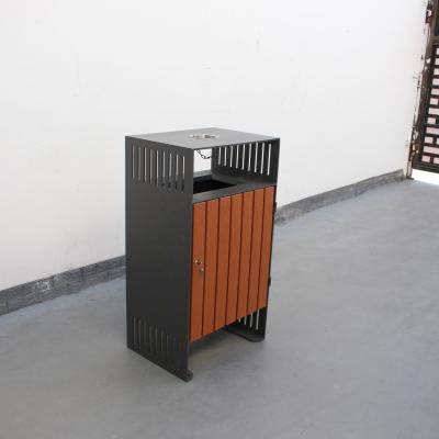 China 70L Outdoor Recycle Garbage Cans Recycle Plastic HDPE Material With Ashtray for sale