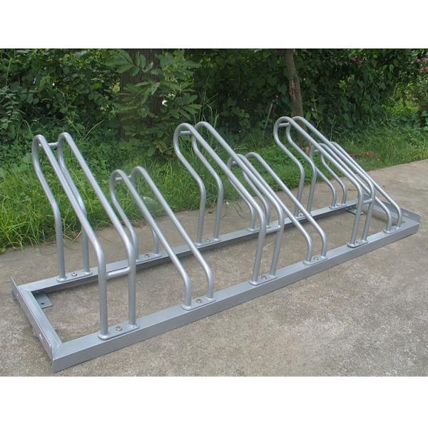 Quality Outdoor Steel Bicycle Parking Rack , Bike Parking Stand With 6 Bike Capacity for sale