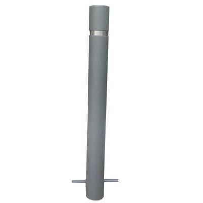 China Matte Grey Embedded Outdoor Bollard Powder Coated Metal Material For Road Traffic for sale