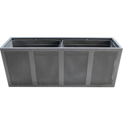 China Commercial Extra Large Outdoor Planters Perforated Steel Material for sale