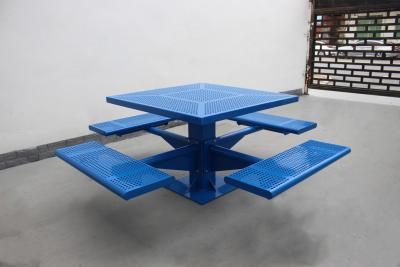 China Metal Outdoor Picnic Tables For Playground Street Amusement Park for sale