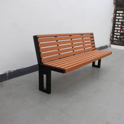China Customized Outdoor Recycled Plastic Benches Surface Mounted With Mild Steel Frame for sale